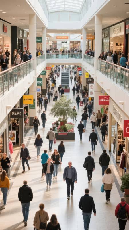 繁华商场人潮涌动图片