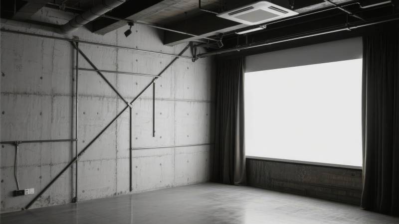 空旷的工业风房间图片