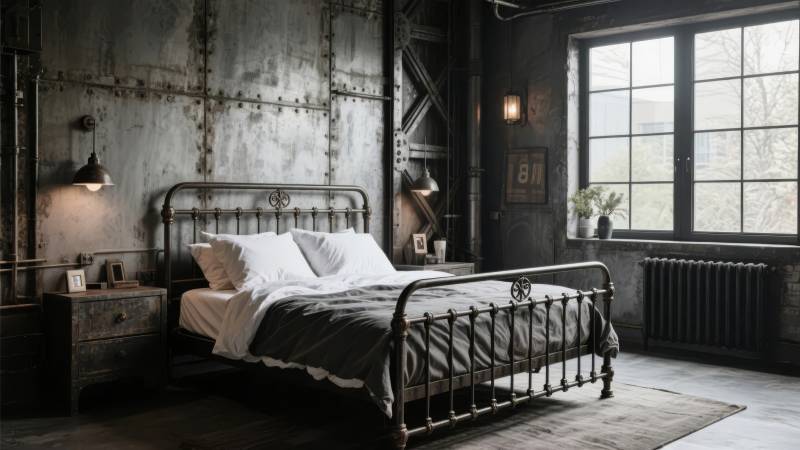 工业风卧室图片