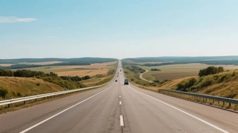 公路延伸至远方图片