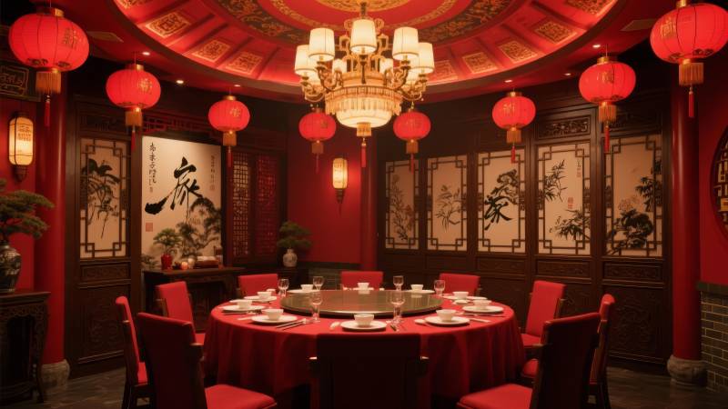 中式宴会厅图片