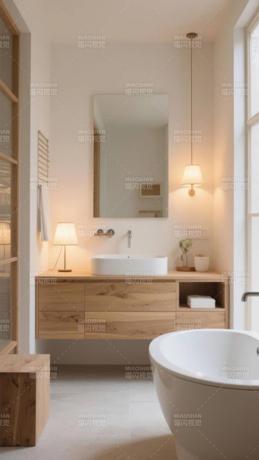 简约木质浴室设计图片