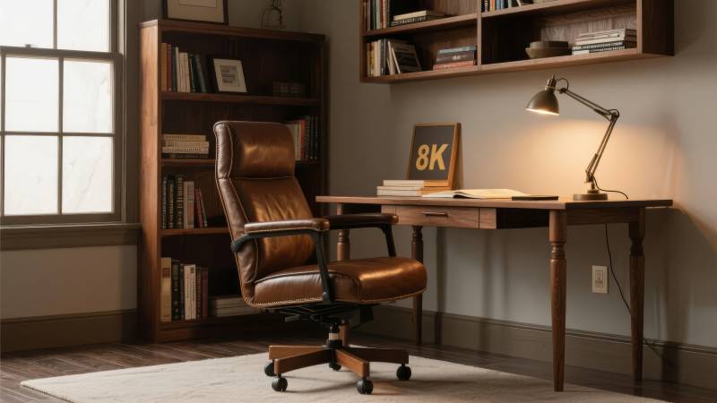 书房办公一角图片