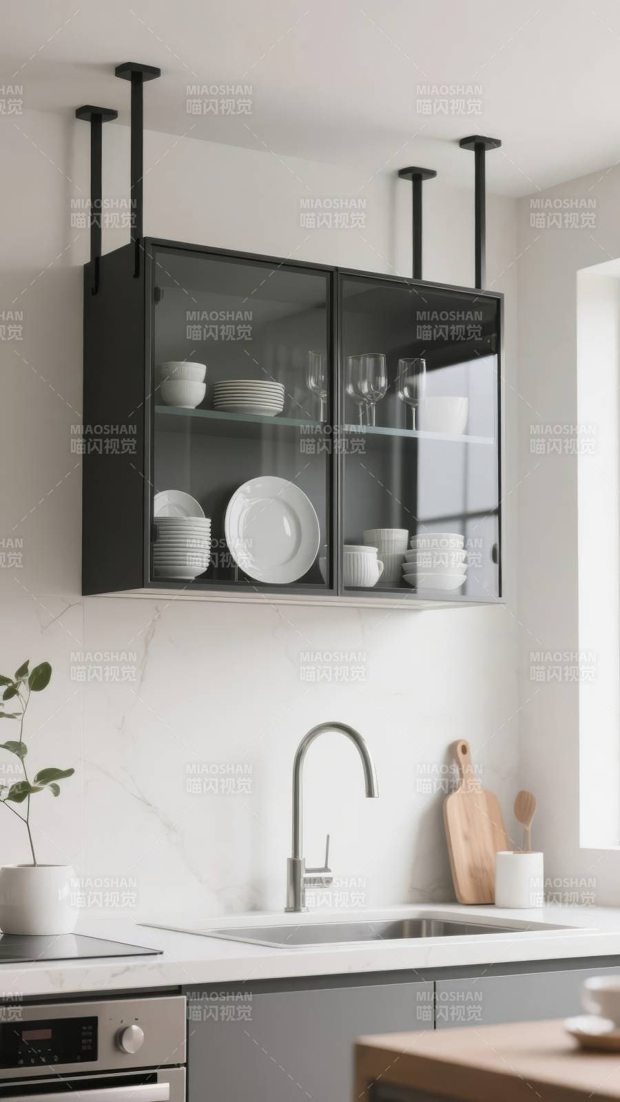 现代厨房吊柜设计图片