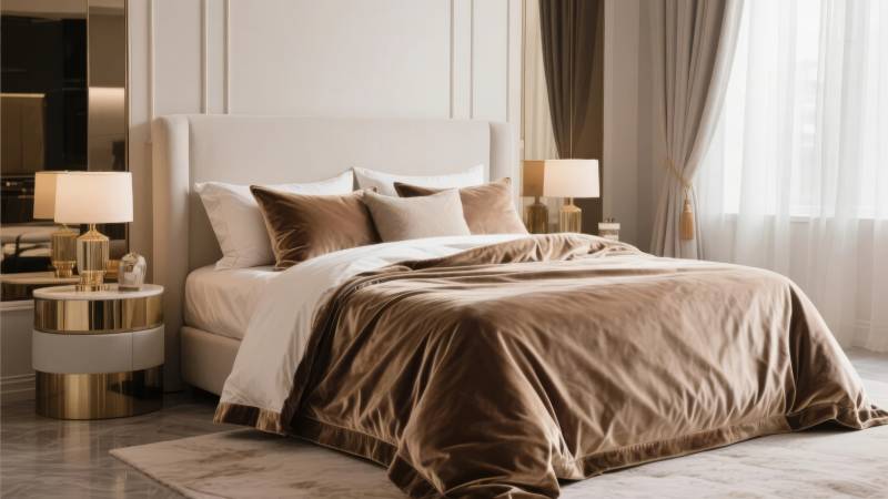 奢华卧室静谧氛围图片