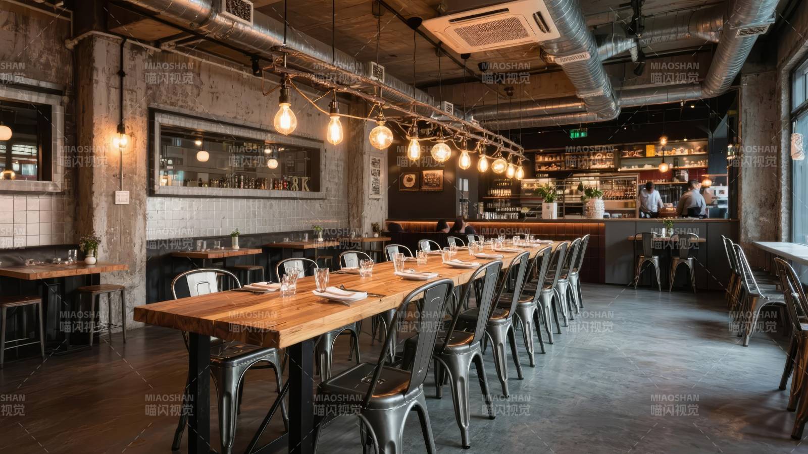 工业风餐厅内部图片