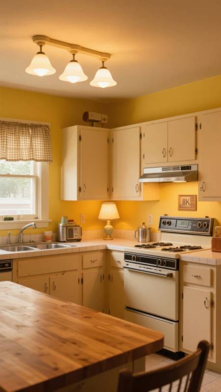 温馨黄色厨房图片
