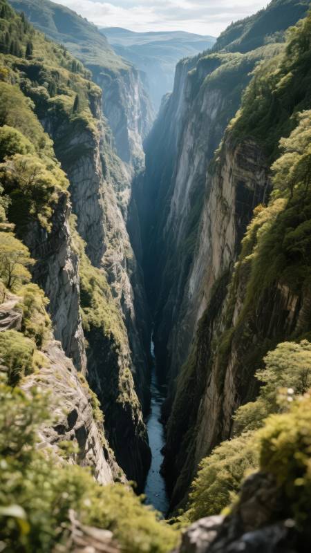 峡谷深谷风光图片