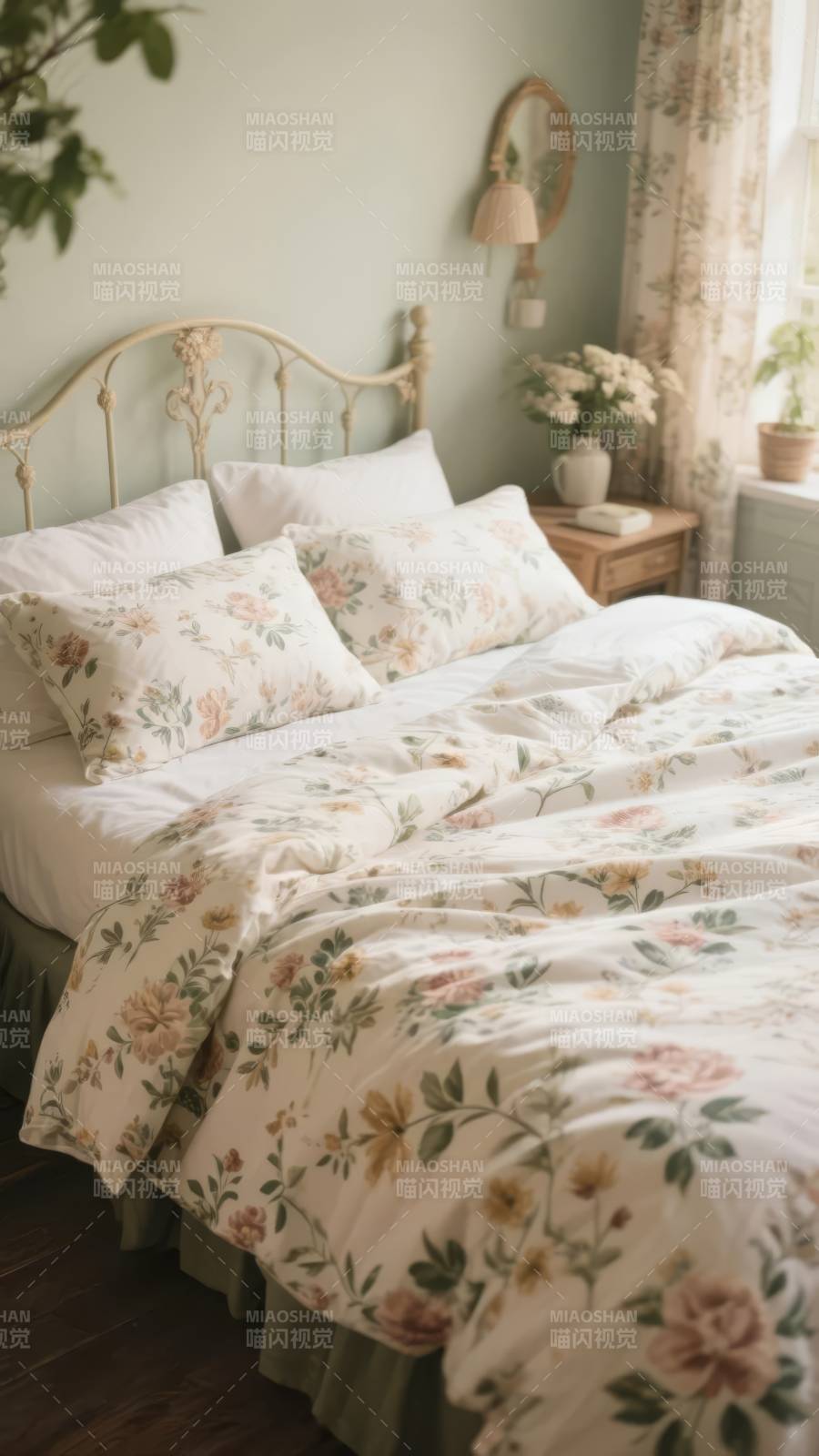 田园风卧室布置图片