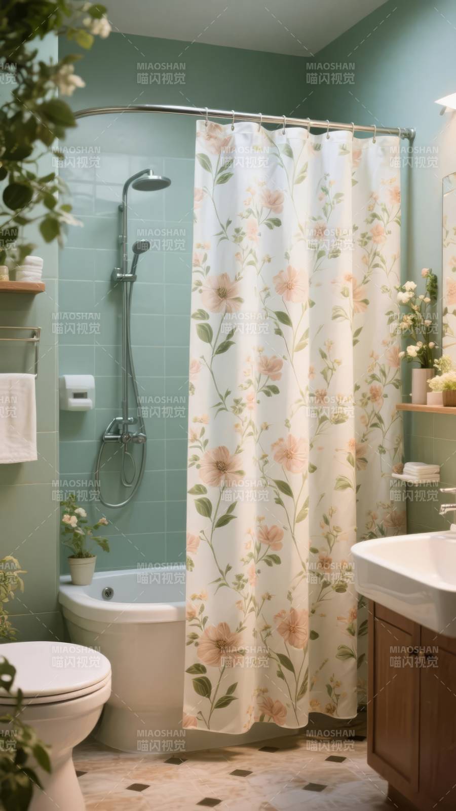 花漾浴室 清新雅致图片