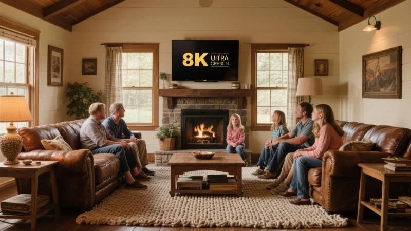 温馨家庭客厅观影图片