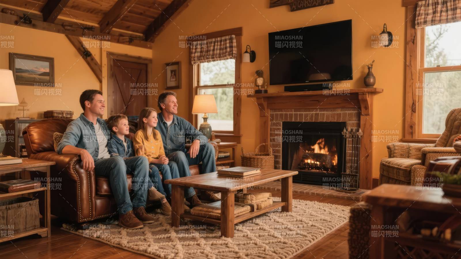 温馨家庭客厅时光图片