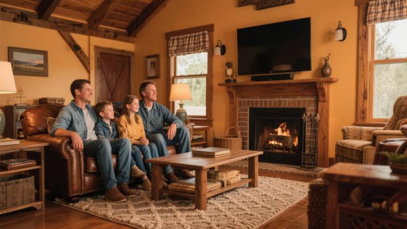 温馨家庭客厅时光图片