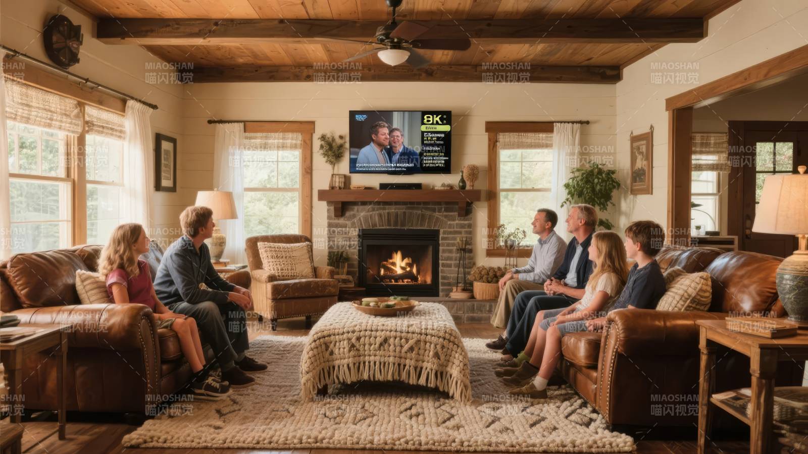 温馨家庭客厅聚会图片