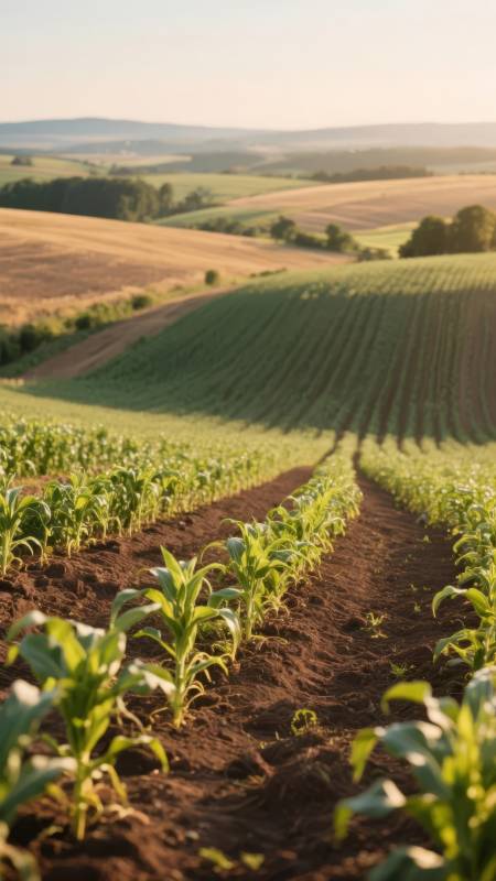 田野绿意盎然图片
