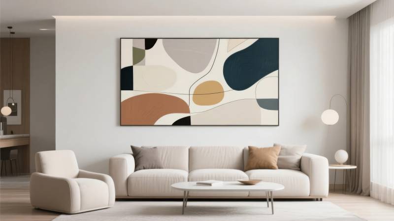 现代简约客厅艺术图片