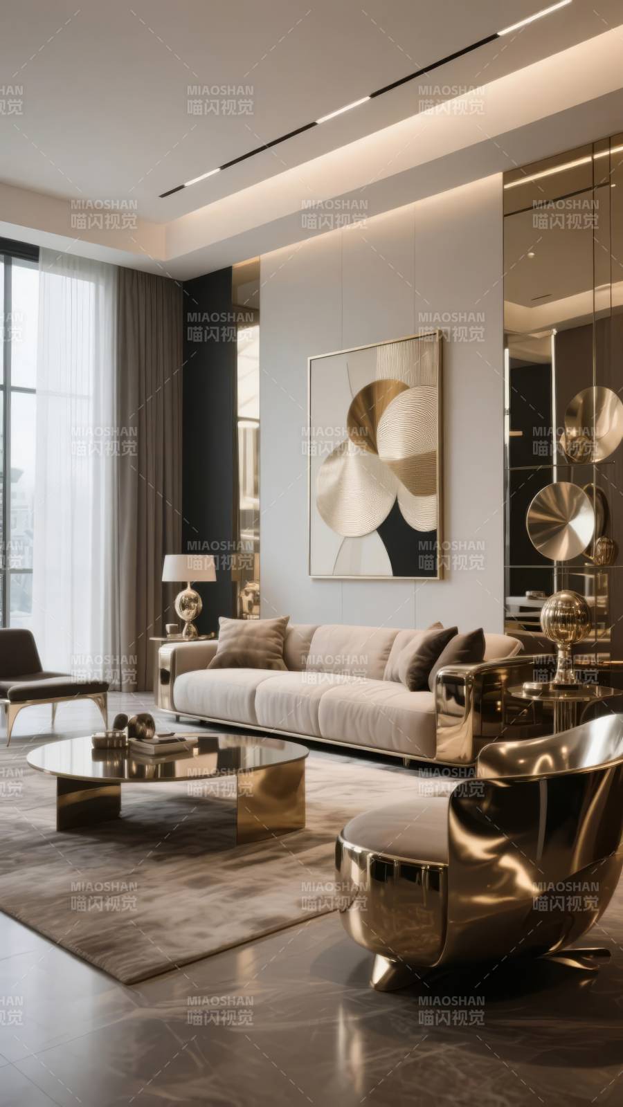 现代奢华客厅设计图片