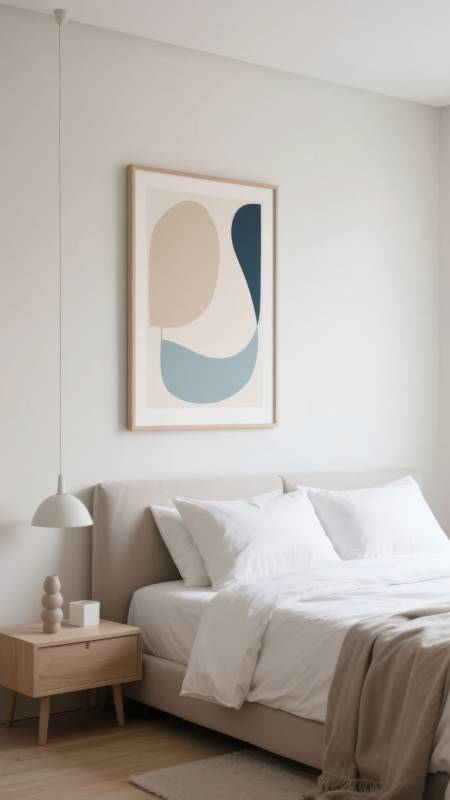 简约卧室艺术挂画图片
