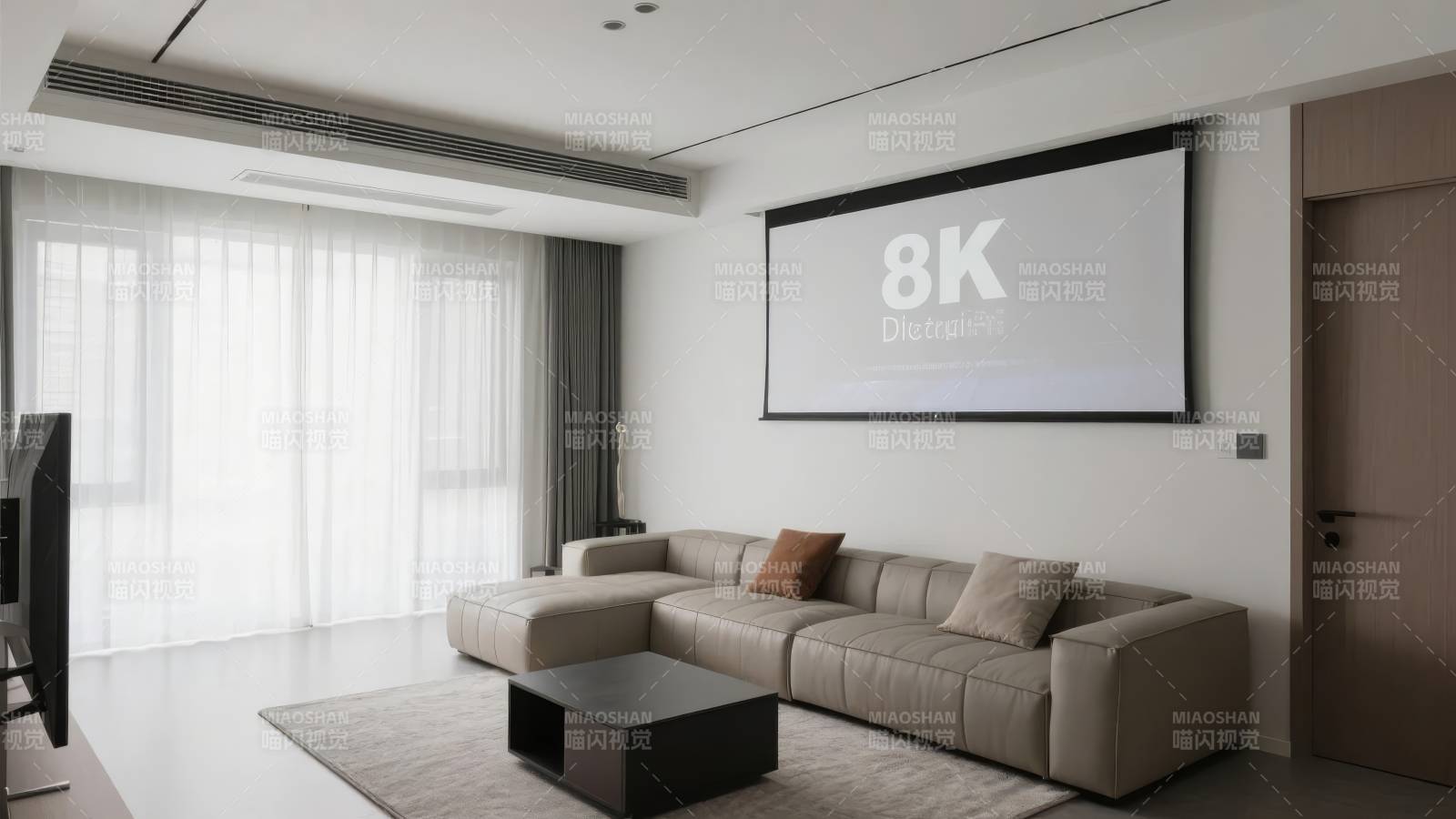 现代客厅K投影图片