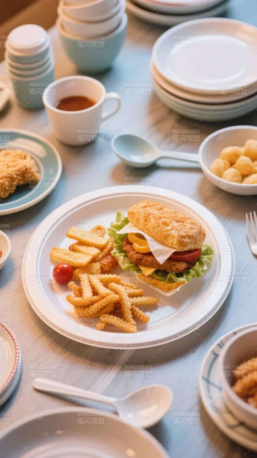 美味汉堡套餐图片