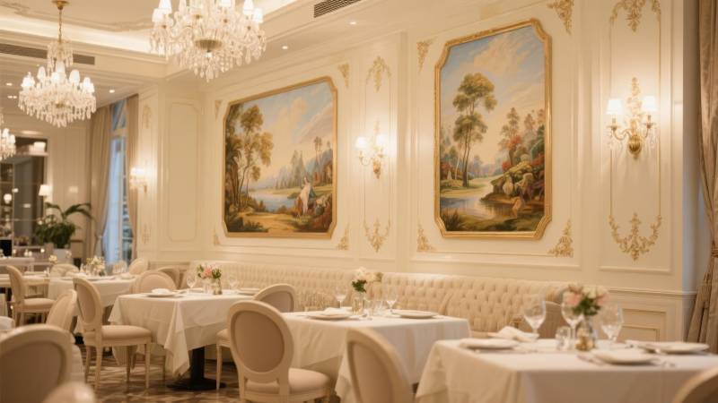 优雅餐厅内部景象图片