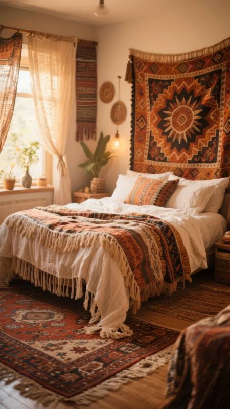 波西米亚风情卧室图片