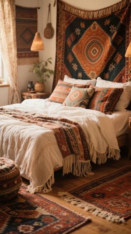 波西米亚风情卧室图片