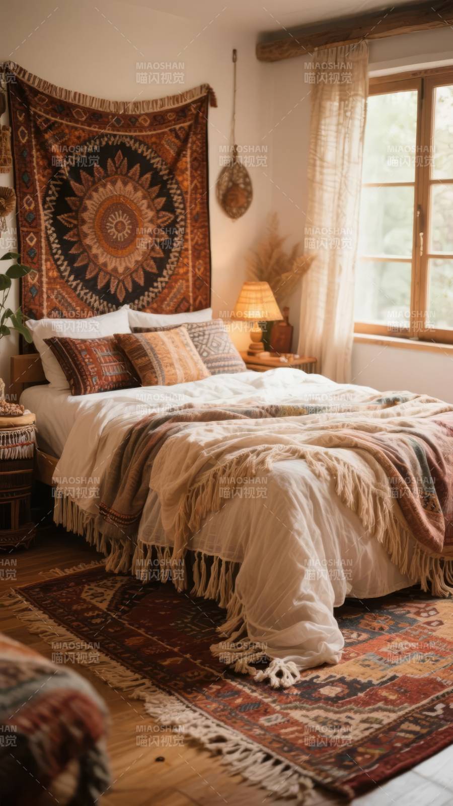 波西米亚风情卧室图片