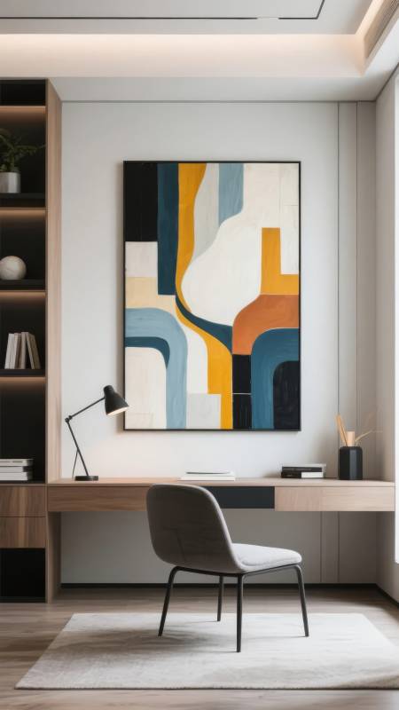 现代简约书房设计图片