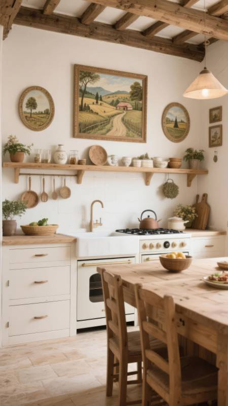 田园风厨房图片