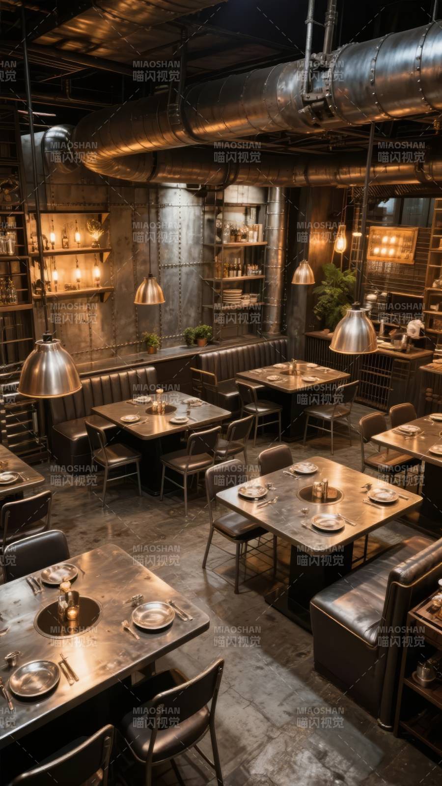 工业风餐厅内部图片