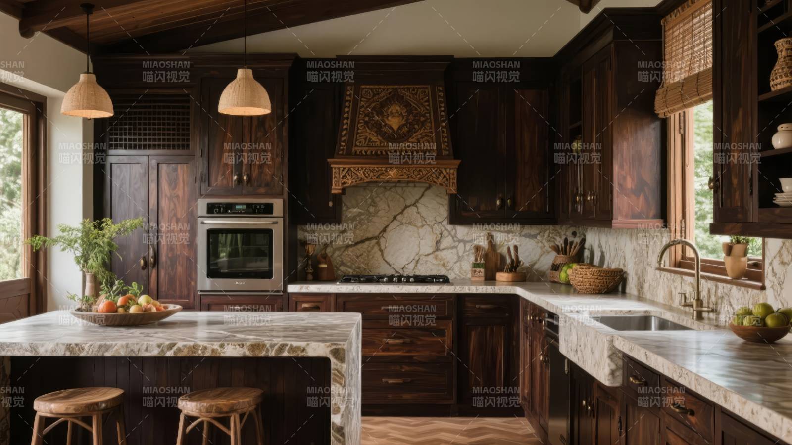 复古厨房设计图片