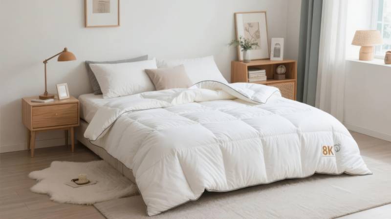 简约卧室温馨床品图片