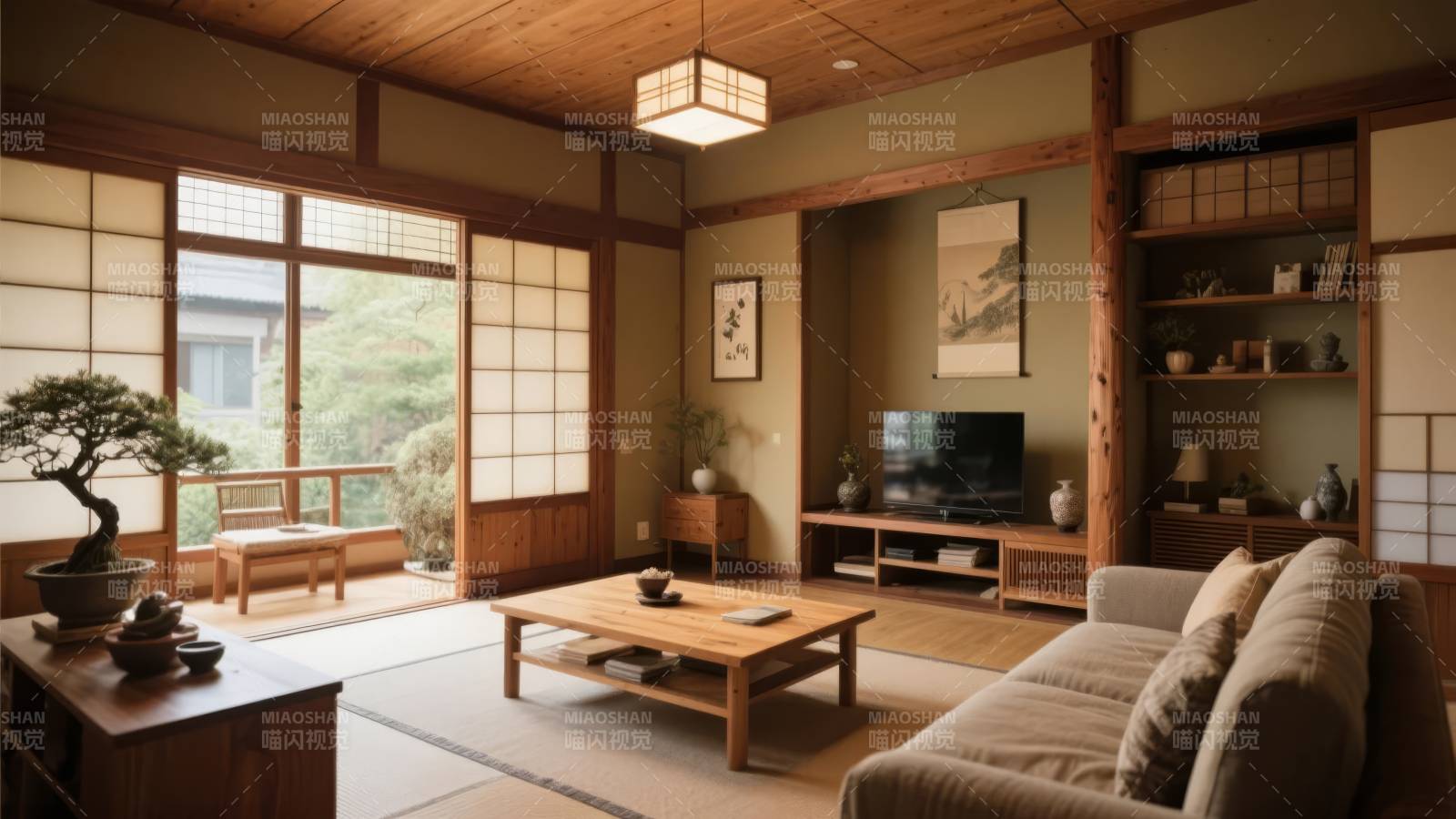 日式客厅静谧雅致图片