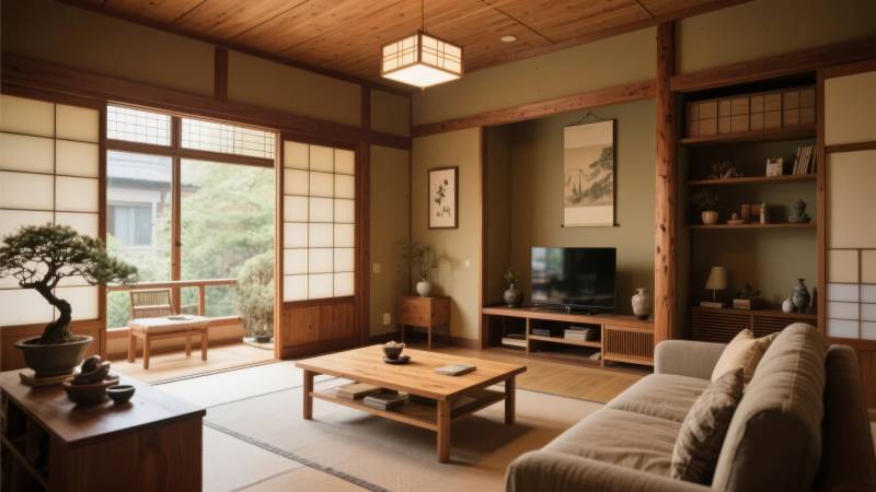 日式客厅静谧雅致图片