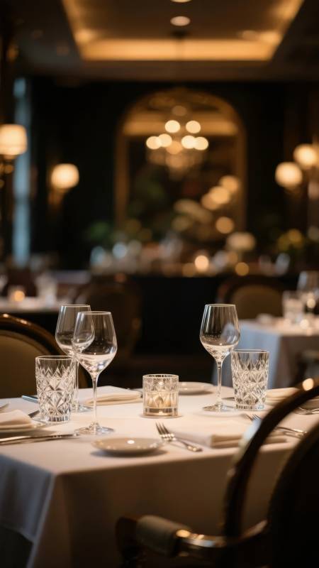 优雅餐厅餐桌布置图片