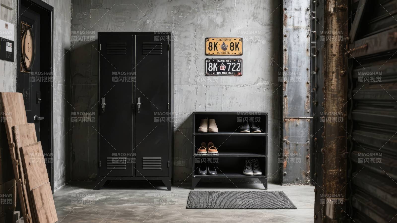 工业风储物间图片