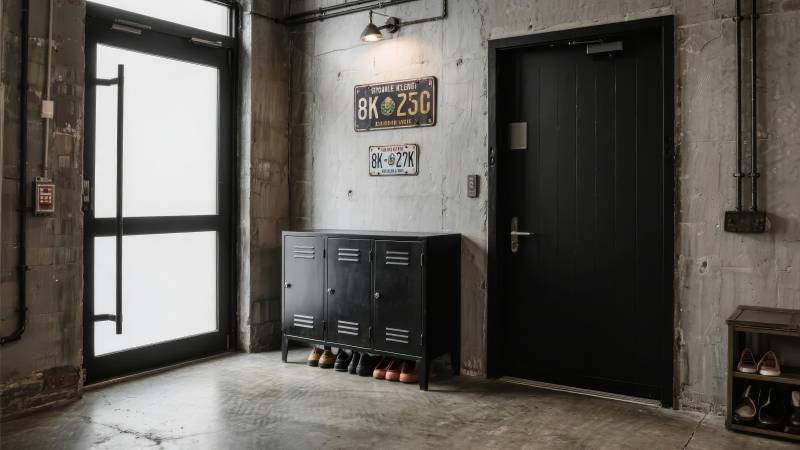 工业风入口储物间图片