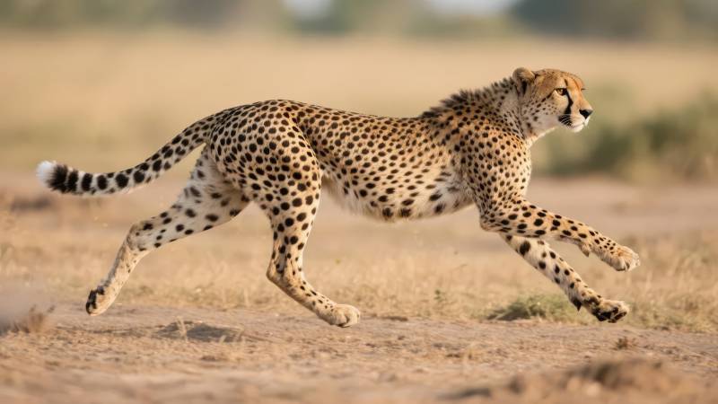 猎豹疾驰草原图片