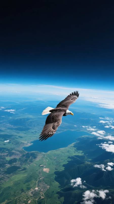 翱翔天际的雄鹰图片