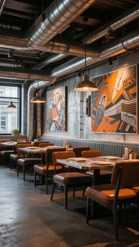 工业风餐厅内部图片