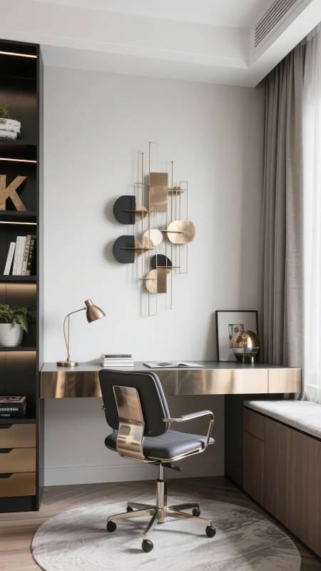 现代简约书房设计图片