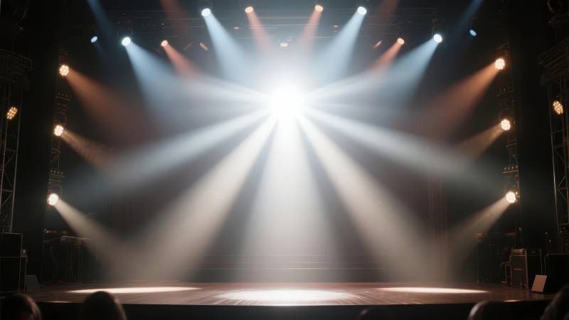 舞台聚光灯闪耀图片