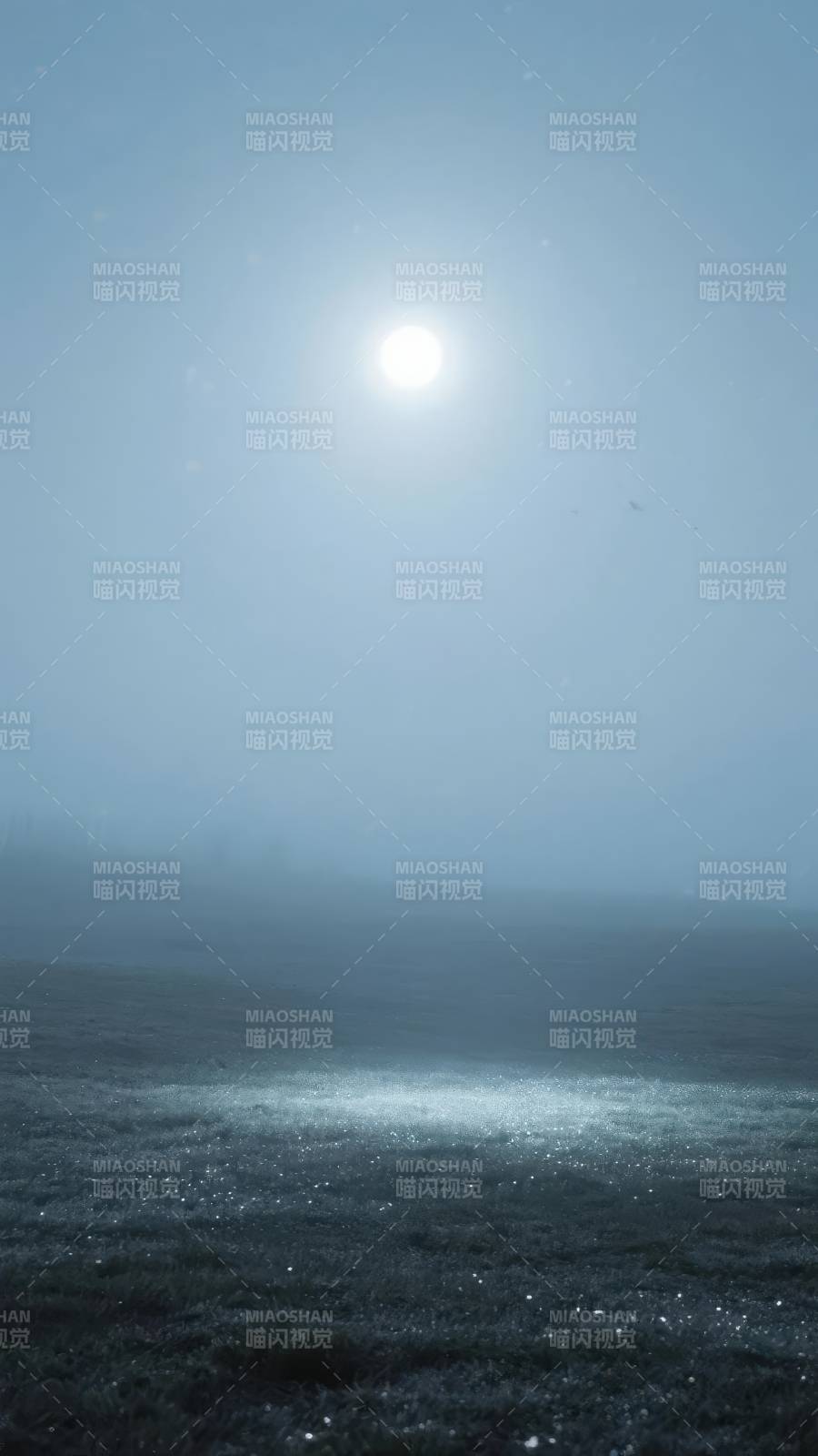 月光下的静谧湖面图片