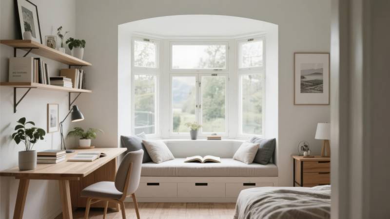 温馨窗边阅读角图片