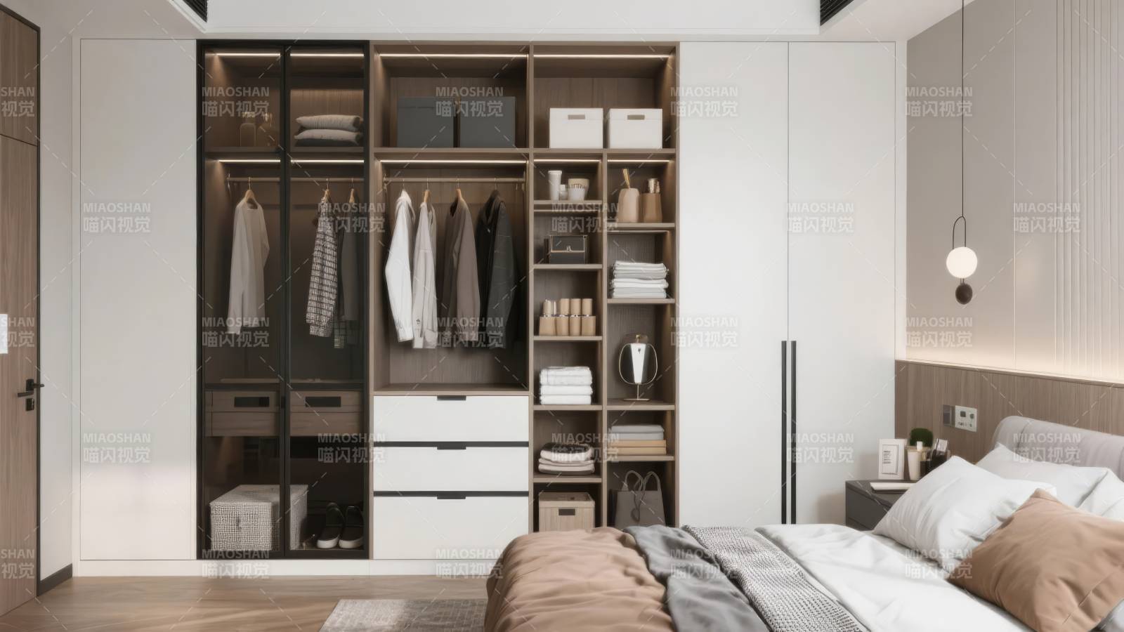 现代简约卧室衣柜图片