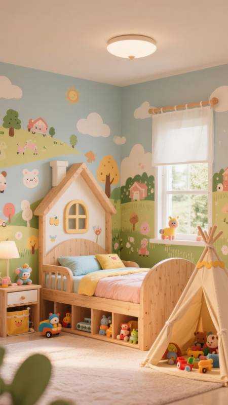 童话森林儿童房图片