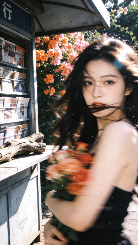 花影中的她图片