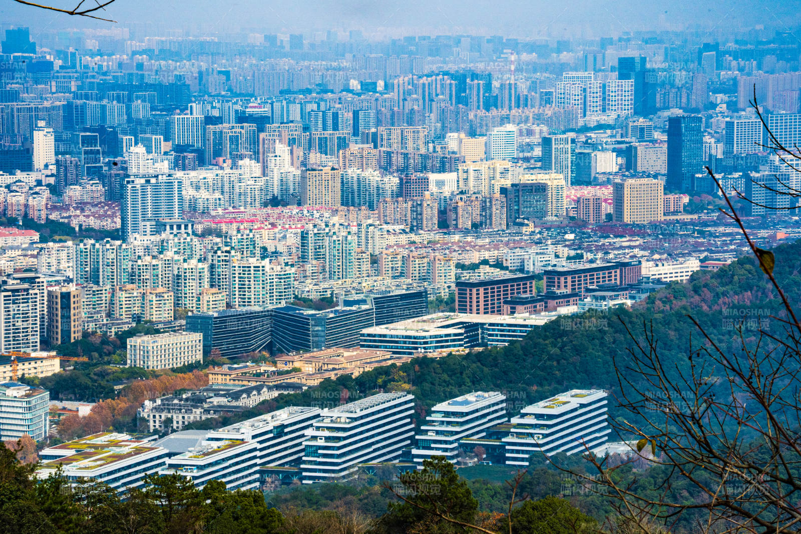 城市全景俯瞰图片