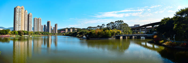 福州晋安琴亭湖畔图片